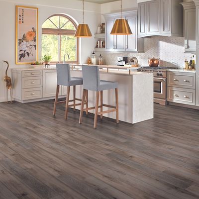 luxury vinyl plank flooring in a stylish Hammonton kitchen